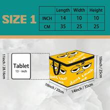 1pc Large Foldable Zipper Storage Box Organizer. Multiple Styles With Premium Element Prints, Perfect For Travel, Packing, Clothing, Pants And Bedding, Ideal Solution For Moving Storage - Multi-color - View 21