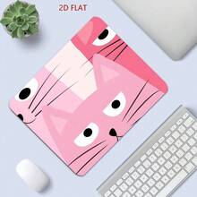 1 Pink Cartoon Cat Face Mouse Pad – Stylish Abstract Art Style; Suitable For Esports, Office Keyboards, And Small Computer Setups; Great Gift For Halloween And Christmas - Cartoon Cat Face - View 6
