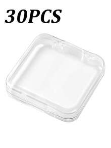 30/20/1pc Plastic Transparent Wearable Nail Art Storage Box, Nail Display Box With Secure Lock Lid, Stackable Nail Storage Container For Storing Nails, Various Jewelry, Nail Decorations And Salon Accessories - Multicolor - View 7