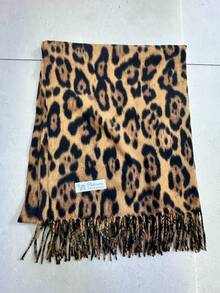 1pc Women Leopard Print Women Scarf, Elegant Versatile Winter Shawl, Suitable For Daily Use - Multicolor - View 9