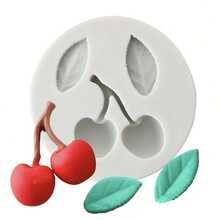Cherry Shaped Silicone Mold, Realistic Fruit Resin Mold, Aromatherapy Plaster Mold, Handmade Decorative Ornament Mold, Smooth Demolding Without Residue, Suitable For DIY Handmade Accessories, Desktop Small Decorations, Home Crafting Use. - Multicolor - View 1
