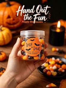 Customized Halloween Stickers, Trick Or Treat Bag Stickers, Halloween Labels, Personalized Halloween Party Favor Stickers, Halloween Candy Label Sticker - Multicolor - View 5