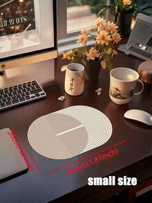 1 Pc Elliptical Interlaced Lines Pattern Kitchen Mat, 3.5 Mm Soft Rubber That Absorbs Water And Is Easy To Clean. Suitable For Corridors, Bathrooms, Living Rooms, Outdoor Door Mats, And Toilets. Useable Throughout The Year And For Various Holidays. - Multicolor - View 12