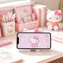 SANRIO 1PC Cute Hello Kitty Folding Phone Stand, Multifunctional Tablet Holder, Ideal For Students Watching Dramas In Dormitory - Multicolor - View 4