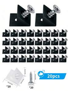 10/20/30Pcs Drawer Wedges With Screws, Drawer Bottom Support Brackets, Fixing Mending Wedges, Plastic Angle Code Bracket Fasteners, Drawer Reinforcement Repair Kit For Furniture Sagging Drawer - Backplate - View 11