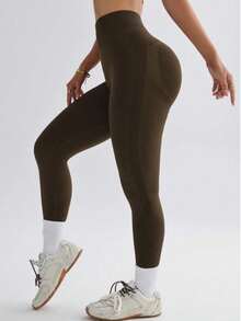 High Waist Seamless Yoga Leggings, Butt Lifting & Tummy Control, High Elasticity, Gym Workout Pants - Multicolor - View 5