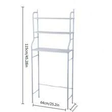 Over‑The‑Toilet Storage Shelf With Three‑Tier Storage Design; Sturdy Metal Frame, Size Fits Toilets, Easy To Install, Stores Bathroom Sundries For Tidiness And Space‑Saving. - Random Color - View 12