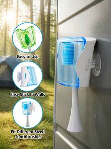 1/3/6pcs Suction Cup Toothbrush Holder Set, Travel Toothbrush Head Protective Cover With Suction Cup, Suitable For Electric And Manual Toothbrushes. Wall-Mounted Toothbrush Holder Without Drilling, Portable Toothbrush Protective Cover And Brush Head Storage Box, Travel Toothbrush Case. - Multicolor - View 10