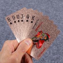 A Set Of Rose-Colored Waterproof Plastic Playing Cards, Gold Foil Playing Cards, Suitable For Party Games (Gold/Silver/Black/Pink), Game Gift Playing Cards, Playing Cards, Card Games, Playing Cards, Cards, Games, Dealer, Gold, Poker Night, Playing Cards, Card Games, Playing Cards - Multicolor - View 9