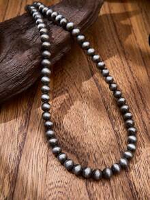 luodee Women's Vintage European Bohemian Western Beaded Necklace, Handmade Brushed Pearl Necklace, Layered Design For Better Effect, Suitable For Daily Wear, Dating, And Theme Parties - Vintage Beaded Necklace - View 6
