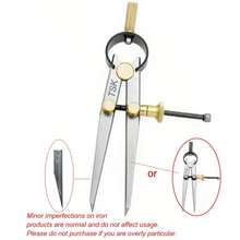 KLONKEE 1pc Adjustable Precision Compass Cutter, Rotating Leather Craft Compass, Sheet Cutter, Caliper Divider, Precision Compass, Adjustable Edge Guide, Geometric Engineering Compass, Suitable For Architecture DIY Drawing Tools - Multicolor - View 9