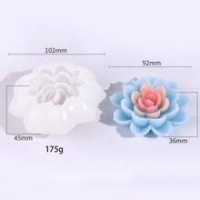 Lotus Scented Candle Silicone Mold, Handmade Realistic Flower Car Diffuser Stone Mold - Flowers - View 2