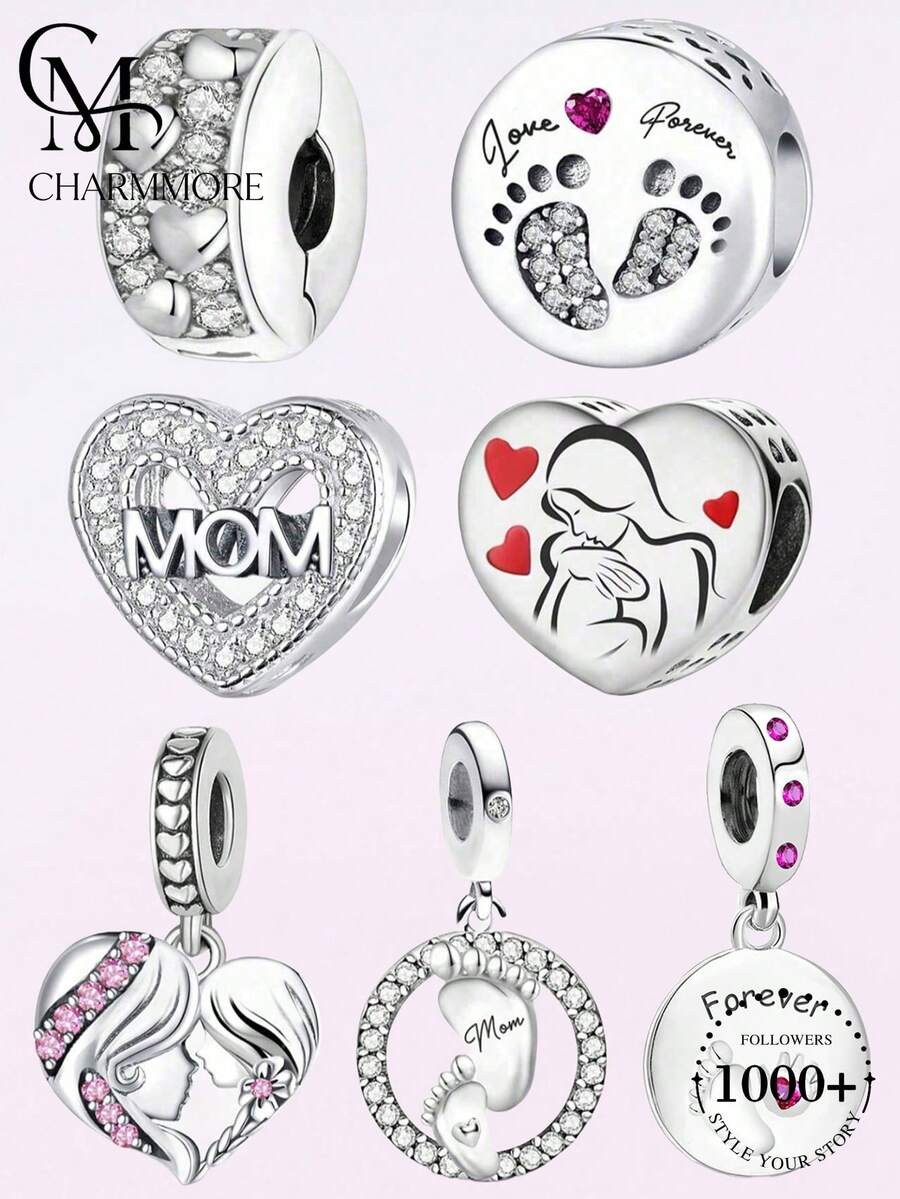1pc Pet Paw Print Pendant Bead, Suitable For Women's Bracelets, Bangles, DIY Jewelry Making And Daily Wear Accessories