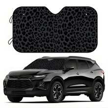 1pc Black Leopard Print Car Front Windshield Sun Shade, Decorative Vehicle Sun Visor, UV Reflector, Sun Protection Cover To Keep Car Cool - Sunshade - View 14