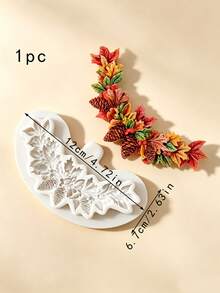 Christmas Holly Fall Swag Silicone Mold Set, Fondant Cake Chocolate Craft Tool - Beige - View 10