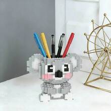 Koala Pen Holder Building Block Assembly Kit, Cool DIY Handmade Construction Stacking Toy, Home Decor Ornament, Valentine's Day, Birthday, Easter, Holiday Gift - Multicolor - View 13