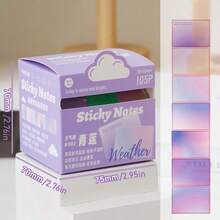 Gradient Pearl Color Expandable Sticky Notes, Reusable Strong Adhesive Colorful Marker Note Pads, School Supplies - one-size - View 11