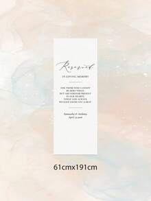 1pc Custom Photo And Text Wedding In Loving Memory Chair Sash, Personalized Memorial Seat Banner For Loved Ones, Wedding Ceremony Chair Decoration - Multicolor - View 16