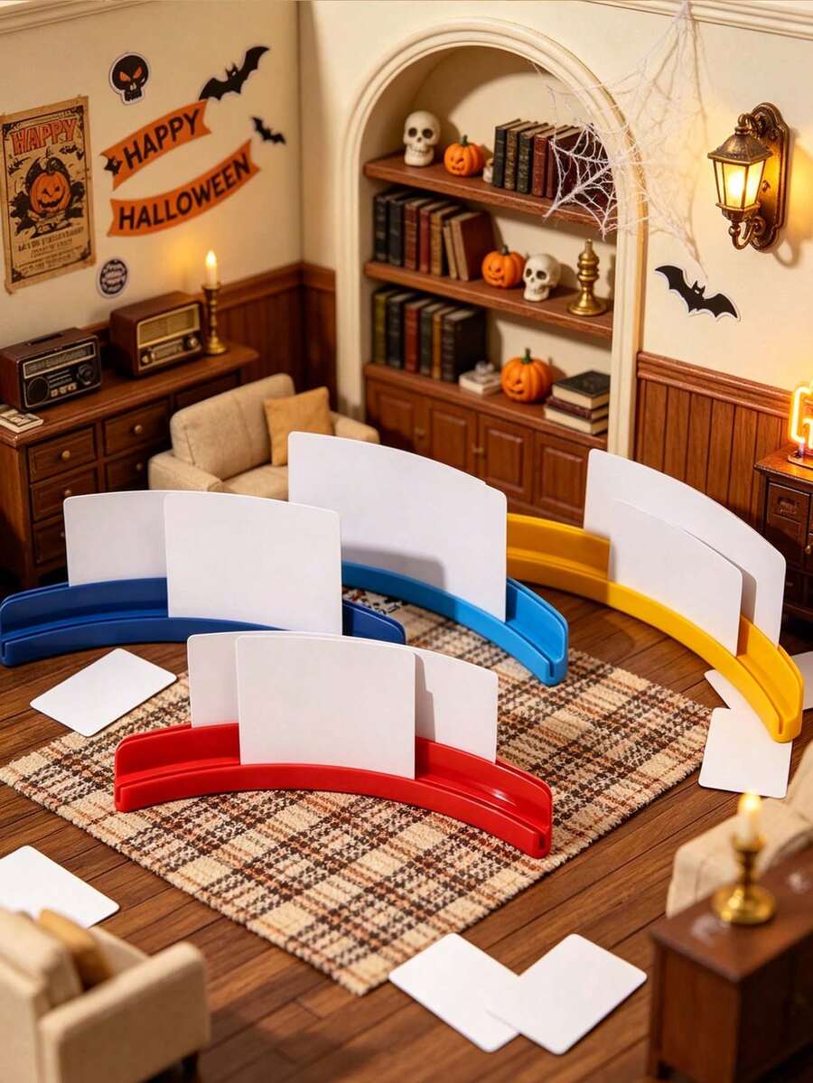 1pc Hands-Free Plastic Card Holder, For Card Games, Poker Parties, Family Gatherings, Solo Games, Game Nights, Plastic Card Base Holder, Poker Card Support Stand, Tabletop Card Game Tool, Good Friends Intimate Gatherings, Exciting Games, Party Entertainment Game Card Holder, Game Tabletop Tool, English Board Game Tool, Entertainment Board Game Poker - Multicolor - View 1