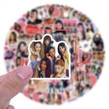 120PCS Katseye Stickers Aesthetics Stickers For Scrapbooking, Diary, Laptop, Bumper, Skateboard, Water Bottle, Computer, Hard Hat, Car Stickers And Decals - Winter Sale - View 3
