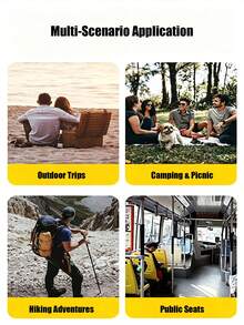 1 PC/2 PCS Tikar Piknik Lipat Kartun Lucu, Alas Duduk Outdoor Tahan Air untuk Pantai dan Camping - MultiWarna - View 10