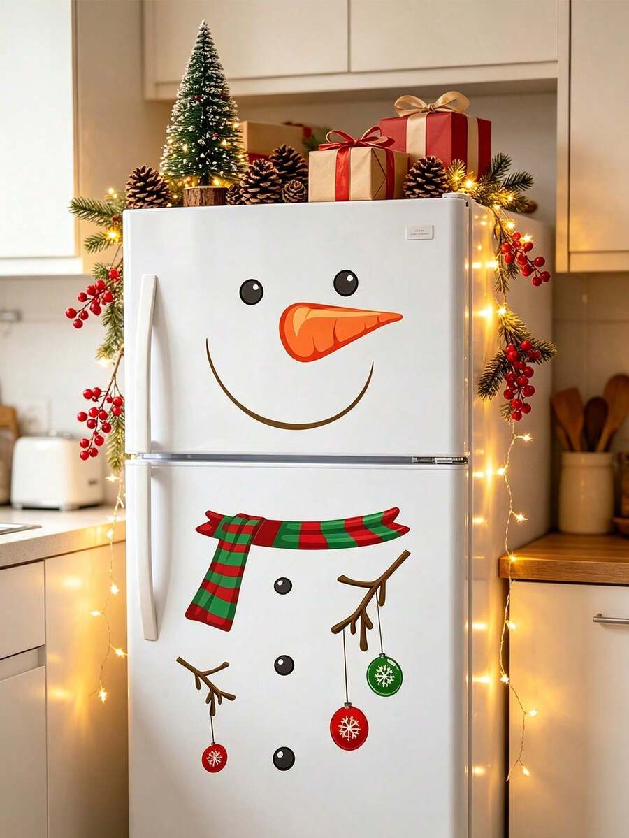 20/10pcs Christmas Snowman Toilet Lid Stickers,Christmas Stickers, Removable Waterproof Christmas Bathroom Decals,Christmas Ornaments,Holiday DIY Bathroom Wall,Toilet Lid Decorative Stickers,Toilet Lid,Window,Refrigerator,Cabinet,Christmas Decor Home