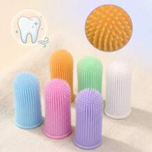 2Pcs/1pc Pet Finger Toothbrush For Dogs And Cats – Soft Silicone Dental Finger Sleeve, Gentle Oral Cleaning Brush For Plaque & Tartar Removal, Reusable Pet Teeth Care Tool - Multicolor - View 5
