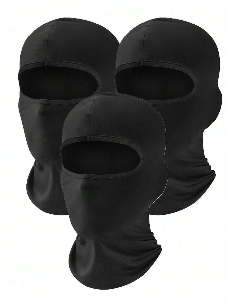 1pc/2pcs/3pcs/6pcs Balaclava Face Mask, Sun Protection Neck Gaiter, Breathable Motorcycle Helmet Liner, Windproof Neck Warmer, Ski Mask - Multicolor - View 1