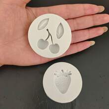 Cherry Shaped Silicone Mold, Realistic Fruit Resin Mold, Aromatherapy Plaster Mold, Handmade Decorative Ornament Mold, Smooth Demolding Without Residue, Suitable For DIY Handmade Accessories, Desktop Small Decorations, Home Crafting Use. - Multicolor - View 6