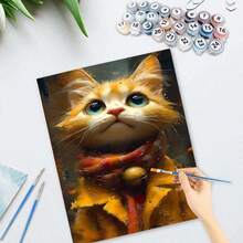 DIY Paint By Numbers Kit 40*50cm Without Frame,Cute Orange Cat Canvas Art Craft Set For Adult Beginner,Home Wall Decor Gift - YOU02 - View 3