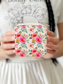 Women's Flower Jewelry Box White-Travel Jewelry Case-Jewelry Box Organizer-Jewelry Box Earrings-Jewelry Box Necklace-Jewelry Box Organizer Storage - Vintage Floral Jewelry Box - View 27