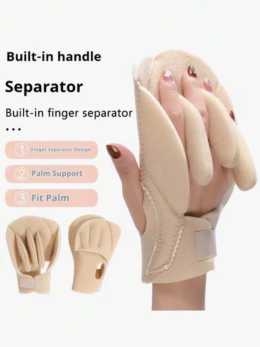 1 Pair Upgraded Finger Separator Palm Pads, Built-In Hand Cushion, Pressure Relief Support Pad, Ergonomic Hand Rest Pad, Suitable For Daily Home Use - A - View 1