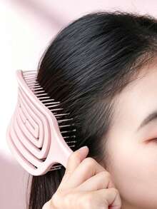 1pc Multi-Function Massage Comb, Anti-Static Comb Suitable For Dry And Wet Hair - Gentle Massage Design, ABS Plastic Handle, Fits All Hair Types, Reduces Tangling And Frizz, Improves Scalp Health, Styling Comb With Fluffy Massage Teeth, Women's Gift - Multi-color Style - View 5