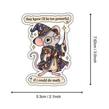 3Inches Too Powerful If I Could Do Math Sticker Funny Math Meme Sarcastic Mental Health Humor Relatable Confidence Quote Decal For Laptops Water Bottles Notebooks Planner Journals Lockers Readers Creatives - A - View 8