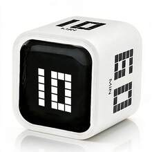 SULVGO Timer For Mindful Productivity 5/25/10/60 Min & Countdown Digital Cube Pomodoro Timer Productivity Timer Kitchen Timer Desk Timer, Vibration & Adjustable Sound Alarm, For Task Work Cooking ADHD Kids Studying - minimalist style - View 12