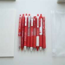 9PCS Red Theme Ballpoint Pen Set, Click-Action Snap Structure, Multiple Pen Barrel Styles, Notebook Recording, Problem Solving, Handwriting, Office Stationery Set, 0.5mm Writing Tip, Student Office Daily Note-Taking And Problem Solving Stationery Set - Sets - View 7