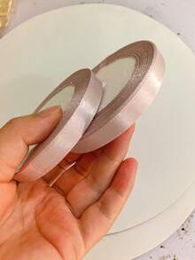 20 Yards/Roll Solid Color Satin Ribbon, Handmade DIY Craft Ribbon, Gift Wrapping, Bouquet Ribbon, Bow Decoration, Suitable For Mother's Day, Valentine's Day, Wedding, Christmas, Party Decoration, Gift Wrapping And Bouquet Decoration - Multiple Styles - View 4