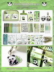 2026 New 12-Layer Partition Panda Theme Pencil Case, Extra Large Capacity Stationery Storage Bag, Ins Minimalist Highly Attractive Flap Transparent Visible Stationery Box, Complete Set Of Chinese Style Stationery Gift Set, Suitable For Teenagers Students Daily Learning And Office Use, Perfect For Self-Use Or Gifting - 12-layer Pencil Case - View 5