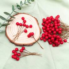 50pcs 2.36-Inch Simulated Christmas Beads, Fake Plants, Functional Wreaths, Christmas Decorations, Wedding Decorations, Home Decor, Dining Room, Bedroom, Kitchen, Room Decorations, Winter Decorations, Christmas Decorations - Red - View 4