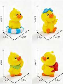 Summer Cute Duck Figurine, Adorable Duck Car Interior Decor, Desktop Ornament, Christmas Desktop Decoration - Multiple Styles - View 2