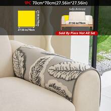1PC Cream-Style Plush Velvet Sofa Cushion With Large Leaf Pattern – Autumn/Winter Fluffy Skin-Friendly Seat Pad, Non-Slip Pet-Friendly & Stain-Resistant, Sofa Decorative Protector Cover, Machine Washable - Multicolor - View 31