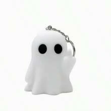 1pc Halloween Ghost Figurine, Cute White Ghost Decor With Funny Pose, Suitable For Home, Party, Haunted House Spooky Tabletop Decoration, Halloween Holiday Decor - Multicolor - View 1