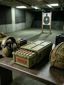 3D Printed 9mm Storage Box With A 50-Round Capacity Drawer, Essential Tactical Equipment For Shooting Practice. Smooth Drawer Operation. Desktop Hardware Organizer. - Multicolor - View 10