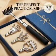 4pcs/Set Retractable Stainless Steel Back Scratcher, Ergonomic Handle Design Portable Back Scratcher Massager, Suitable For Men And Women, Perfect Gift For Parents And Teenagers, Suitable For Home, Office, Gym And Travel, Home Essential - Multiple Styles - View 4