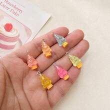 10/20pcs 3D Christmas Tree Resin Pendant Charms, Cartoon Christmas Decoration, Resin Material, Suitable For DIY Jewelry, Earrings And Keychains - Christmas Holiday Handmade Pendants - Luminous Christmas Tree Pendant - View 1