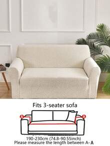 1pc High Quality Jacquard Elastic Sofa Cover, Non-Slip Full Coverage Thickened Fabric Sofa Seat Cover, Machine Washable Dust-Proof Non-Fading, Christmas Holiday Decoration, Autumn Room Decor Sofa Protector, Suitable For Corner Sofa And 1/2/3/4 Seater Sofa - Beige - View 15