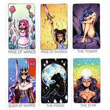 78 Pcs Third-Eye Tarot Cards 10x6cm Anime-Style Full English Tarot Deck, Interactive Divination Card Game, Fun Board Game For Family Parties And Team Building Nights - Multicolor - View 5