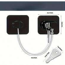 Heavy Duty Metal Safety Lock Set, Window And Refrigerator Locks, Home Security Locks, Fashionable Metal Appearance | Sturdy Structure | Home Door Locks - Durable - View 3