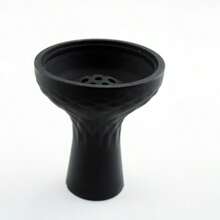 1pc Arabic Hookah Accessory Glass Silicone Bowl Compatible With Charcoal Screen, Black Hookah Bowl - Black - View 8