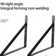 1pc 12pcs 20pcs 8 Inch Black Triangle Bracket Heavy Duty Metal Shelf Bracket Suitable For Home Kitchen Office Support Corner Bracket - A-8 Inch - View 5